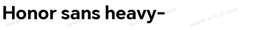 Honor sans heavy字体转换